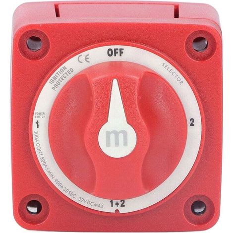 300A Batterieschalter, 360° drehbar, 4-Positionen-Batterieschalter, IP66, wasserdicht, für Yachten, Wohnmobile, modifizierte Autos (1/4)