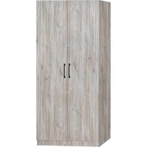 Armoire enfant contemporaine 80 cm chêne gris Elmet