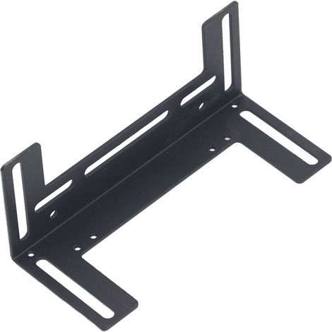 Lüfterhalterung für Computerradiatoren, aus verstärktem Edelstahl, geräuscharm, Gehäusemontage, für 8 cm, 9 cm und 12 cm Lüfter, schwarz. (1/5)
