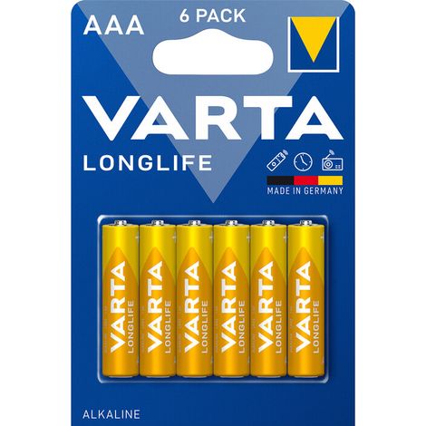 VARTA BATT LONGLIFE ALCALINA MINISTILO BL 6 PZ- VARTA- 10,0 blister