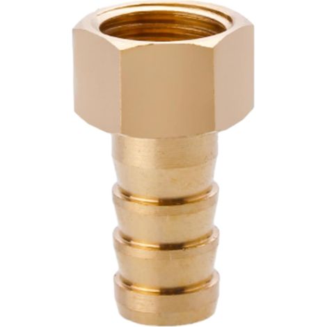 Raccord cannelé en laiton 1/2", filetage femelle, épisseur de métaux, barbillons, raccord tuyau, connecteur adaptateur pour air, eau, huile (épaisseur 8 mm) Filetage Femelle G1/4 12MM (1/5)