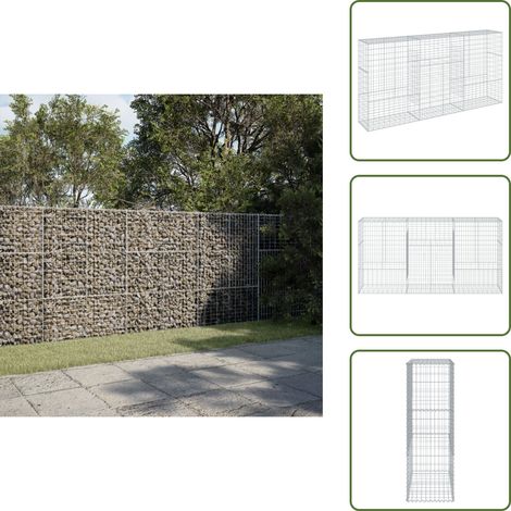 vidaXL Panier gabion avec couvercle 300x50x150 cm fer galvanisé (1/5)