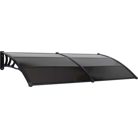 Marquesina de puerta PC negro 240x100 cm vidaXL