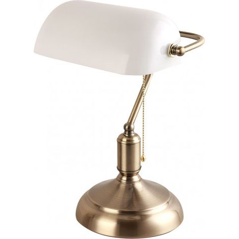 FABRILAMPE 159471001 Rechtsanwalt Tischlampe 1xe27 Leder/weiß 38x26x18 cm (1/2)