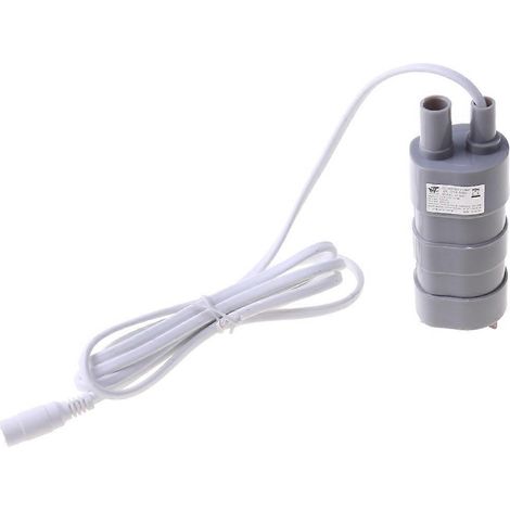 Pompe à eau miniature submersible 12V 1,2A CC, débit 12L/min, débit 600L/heure, 5 mètres de long, connecteur femelle 5,5 x 2,1 mm. (1/5)