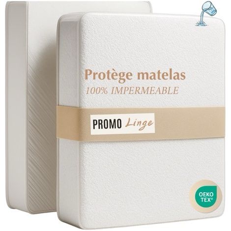 Protège matelas imperméable 200x90 cm – Bonnet extensible 30 cm – Anti-acariens pour sommeil sain et confortable