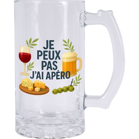 Chope à bière Je peux pas jai apéro