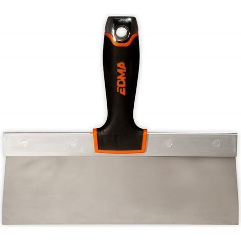 1 - Couteau À Enduire - Lame Inox - Renfort Aluminium - Pour Enduit Et Peinture - Multicolore - 25cm