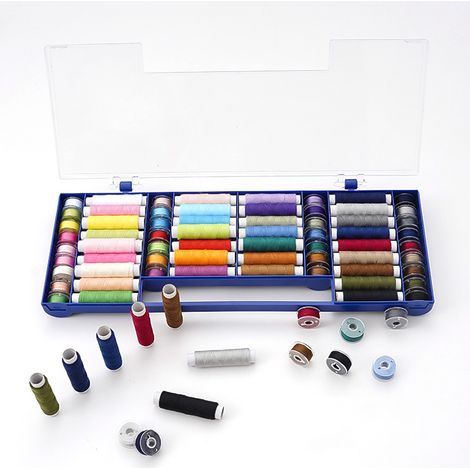 Coffret de rangement pour 32 fils à coudre, 64 couleurs, accessoires pour machine à coudre, kit couture complet (1/5)