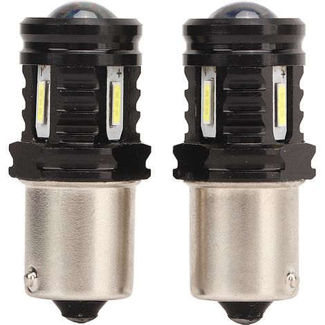 2 Ampoules LED BA15S 1156 120W 1500LM Très Lumineux 12-24V Universel Feu Signal Recul Auto SUV Camion Camping-Car Blanc 6000K (1/5)
