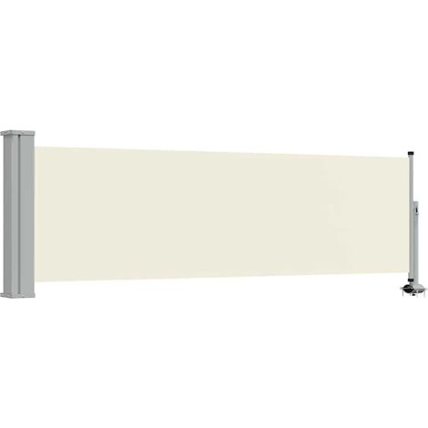 Patio Retractable Side Awning 80x300 cm Cream vidaXL
