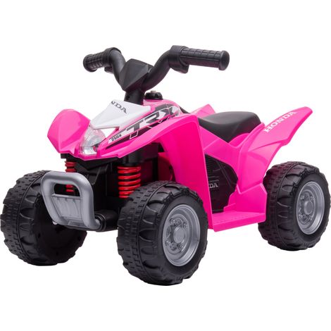 Quad enfant 6V rose, vitesse 2,8 km/h, phares LED, avertisseur sonore, guidon et selle confortables (1/5)