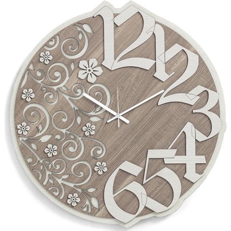 Orologio rotondo da parete NATURE2 in legno laminato D30cm TRS