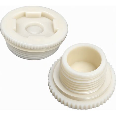 Bouchon fileté PVC 1,5 pouces, obturateur étanche pour réservoir d'eau et château d'eau, fermeture de piquage inutilisé, couleur blanc (1/5)