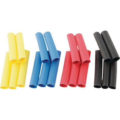 Schrumpfschlauch-Set, L=40 mm, Schrumpfung 6,4–3,2 mm, Schrumpfverhältnis 2:1, 20 Stück