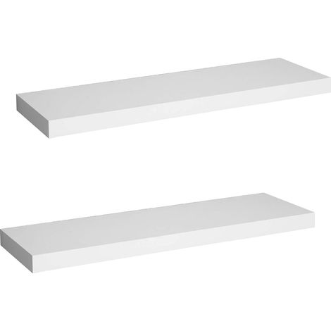 WOLTU 2x Floating Shelf Storage Display Unit Wall Mounted bookcases Unit White 80 cm