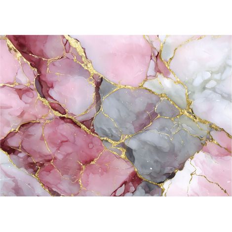 Moderne Fototapete Marmor Rosa Abstrakt – Großformat Wandtapete 150x105 cm – Design für Wohnzimmer & Schlafzimmer