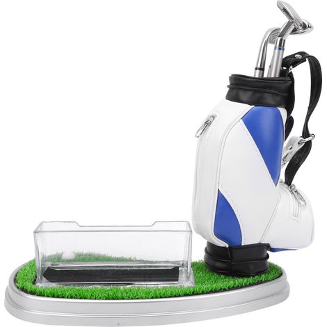 Porte-cartes de visite et stylo en forme de sac de golf - Cadeau d'affaires original