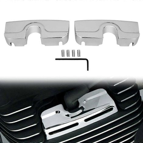Cache-boulons de bougie chromés pour Softail-Touring Twin Cam 1999-2017 (1/4)