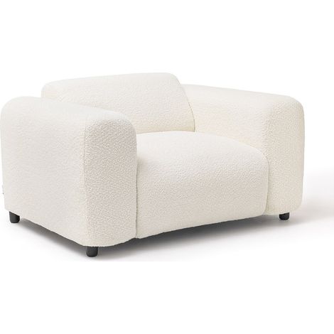 Poltrona in Tessuto bouclette Bianco  - POGNI della Maison Céphy