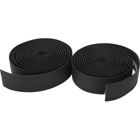 Ruban de guidon en cuir synthétique antidérapant pour vélo de route - Noir (1/5)