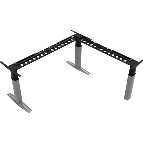 STIER Elektrisch höhenverstellbares Gestell für Eckschreibtisch 501-23, 68-120cm, 175 Nutzlast, Breite variierbar (1/3)