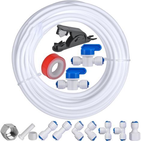 Kit de tuyau d'alimentation en eau pour réfrigérateur – 10 mètres (32,8 pieds), 1/4 pouce (1/4)