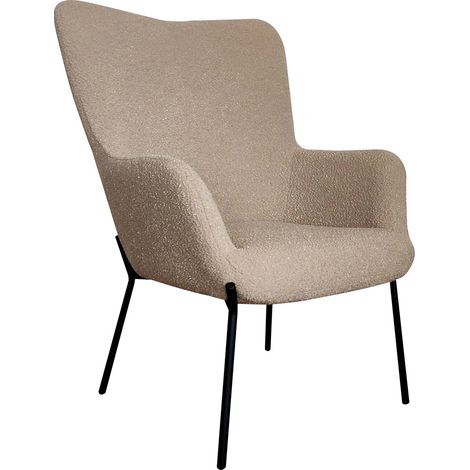 Glasgow fauteuil bouclé marron. (1/2)