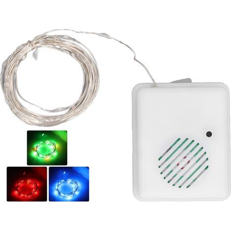 Dekorative Lichterkette für Terrasse, Garten, Innen- und Außendekoration, Weihnachtsbaum, Partys, 3 m, bunte Lichter (1/5)