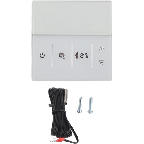 Thermostat Intelligent WiFi avec Écran Tactile, Contrôle par Application et Voix, pour Maison 90-240V Blanc (1/5)
