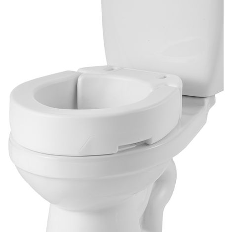 Mophorn Sedile WC rialzato per bagno con capacità di carico fino a 136 kg e altezza di sollevamento di 88,9 mm, sedile universale in HDPE con apertura ampliata, ideale per persone con disabilità