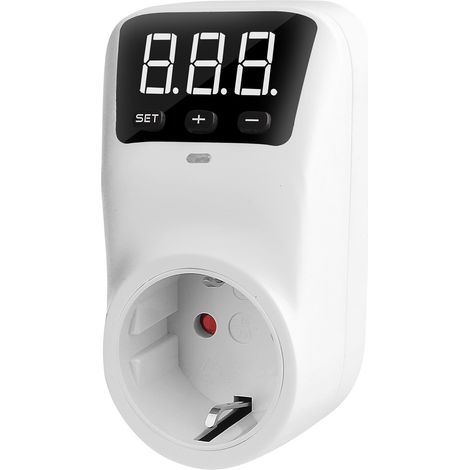 HLP02 Prise Protecteur de Tension Numérique Automatique 230V 16A Écran LCD Parafoudre Prise Relais Tension Surintensité Protecteur Sortie (1/5)
