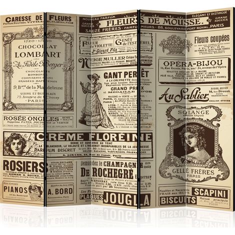 Paravento - Vintage Magazines II [Room Dividers] - 225x172 (1/4)