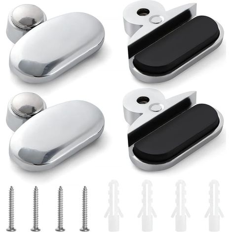 4 Pièces 3-5 mm Miroir Clips Pince à Verre, Alliage De Zinc Clip En Verre, Fixation Miroir Support, Miroir Clips, avec Bouchons et Vis, Ovale (1/5)