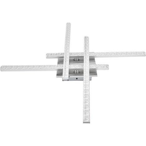 LED-Deckenleuchte mit 4 Kreuzröhren, modernes skandinavisches Design, lineare Lampe für Schlafzimmer, Wohnzimmer, Büro, Esszimmer, CE+LVD+ROHS-zertifiziert, 85-265V, weißes Acrylglas, warmes Licht. (1/5)
