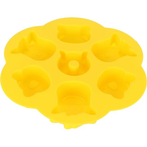 Moule en silicone jaune pour gâteau, chocolat et biscuit artisanal DIY, forme cartoon, cuisine pâtisserie