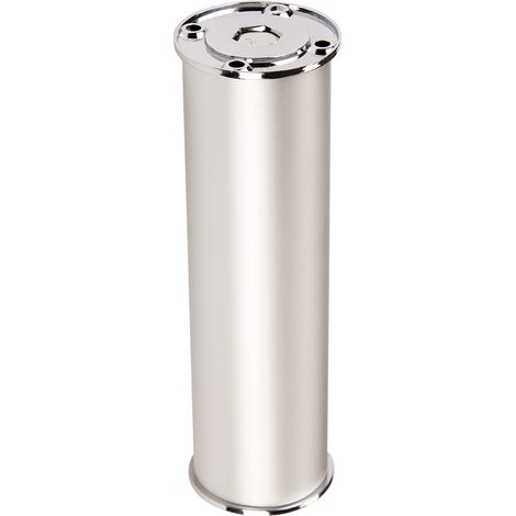SOTECH Möbelfuß RADO (Höhe 400 mm, Ø 50 mm, Aluminium / chrom poliert) Stützfuß höhenverstellbar