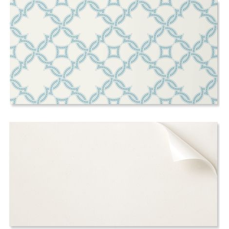 Elemento decorativo de vinilo autoadhesivo para el hogar, 100 x 50 cm, con patrones entrelazados en cuadr铆cula.