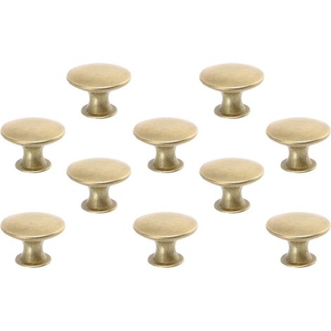 Lot de 10 Poignées Rondes en Alliage de Zinc pour Meubles Cuisine et Portes D’armoire, Tête Plate, Usage Polyvalent, Prise Confortable, Accessoires pour Camping- (1/5)