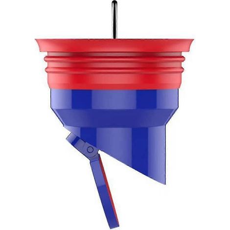 Bouchon anti-odeurs pour siphon de sol - Dispositif anti-refoulement pour siphons de 35 à 52 mm (Bleu/Rouge, 1 pièce) (1/5)