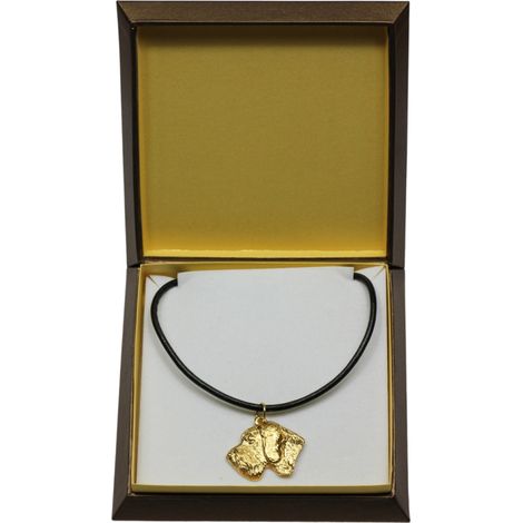 Collana con ciondolo a forma di cane, Bracco tedesco a pelo duro, Drahthaar, in confezione regalo, ideale per gli amanti dei cani, un gioiello di grande effetto firmato Art-Dog. (1/5)