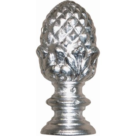 Pigne sur socle - Hauteur 110mm Diamètre 55mm Diamètre de la base 45mm - Aluminium - À visser - DECO FER FORGE