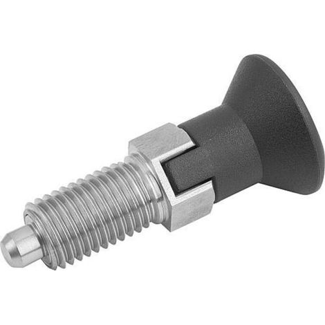 KIPP Arretierbolzen M10 x 5mm Form C mit Rastnut Kontermutter (1/3)