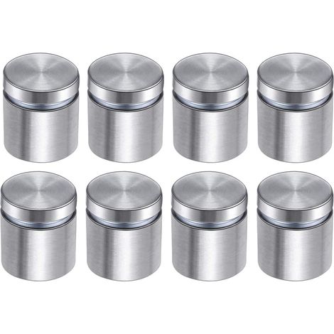Clous publicitaires Healeved en acier inoxydable (lot de 8) pour bureaux et supermarchés, argentés (1/5)