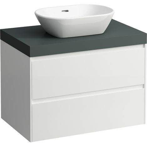 LAUFEN LANI Plan de lavabo gris trafic incl. meuble sous-lavabo,
