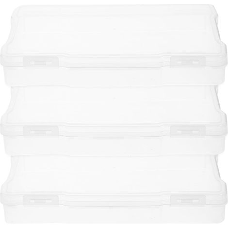 Boîte de Rangement pour Photos Protège la Rouille 5x7 Pouces en Plastique Pp 3 Pièces, Organise Cartes et Composants Électroniques pour Usage Domestique (1/5)