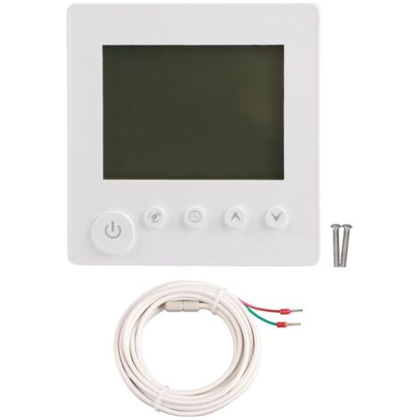 QORVA- Thermostat intelligent avec écran LCD, clavier AC 95-240V 16A pour Thermostat de chauffage électrique domestique