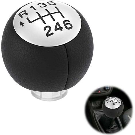 pommeau de levier de vitesse 6 vitesses pour peugeot 307 308 3008 407 5008 807 pommeau de vitesse compatible avec citroen c3 c4 picasso c8tete de bouton de levier de voiture pour peugeot (1/4)