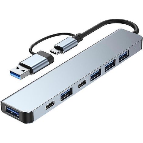 Hub USB 3.0 multiport avec 4 ports USB-C et 2.0 pour PC et ordinateur portable. (1/5)