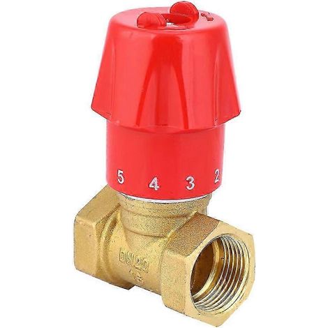 Vanne de régulation de débit en laiton, vanne d'arrêt manuelle, double filetage intérieur G 3/4 pouce DN20 (1/5)